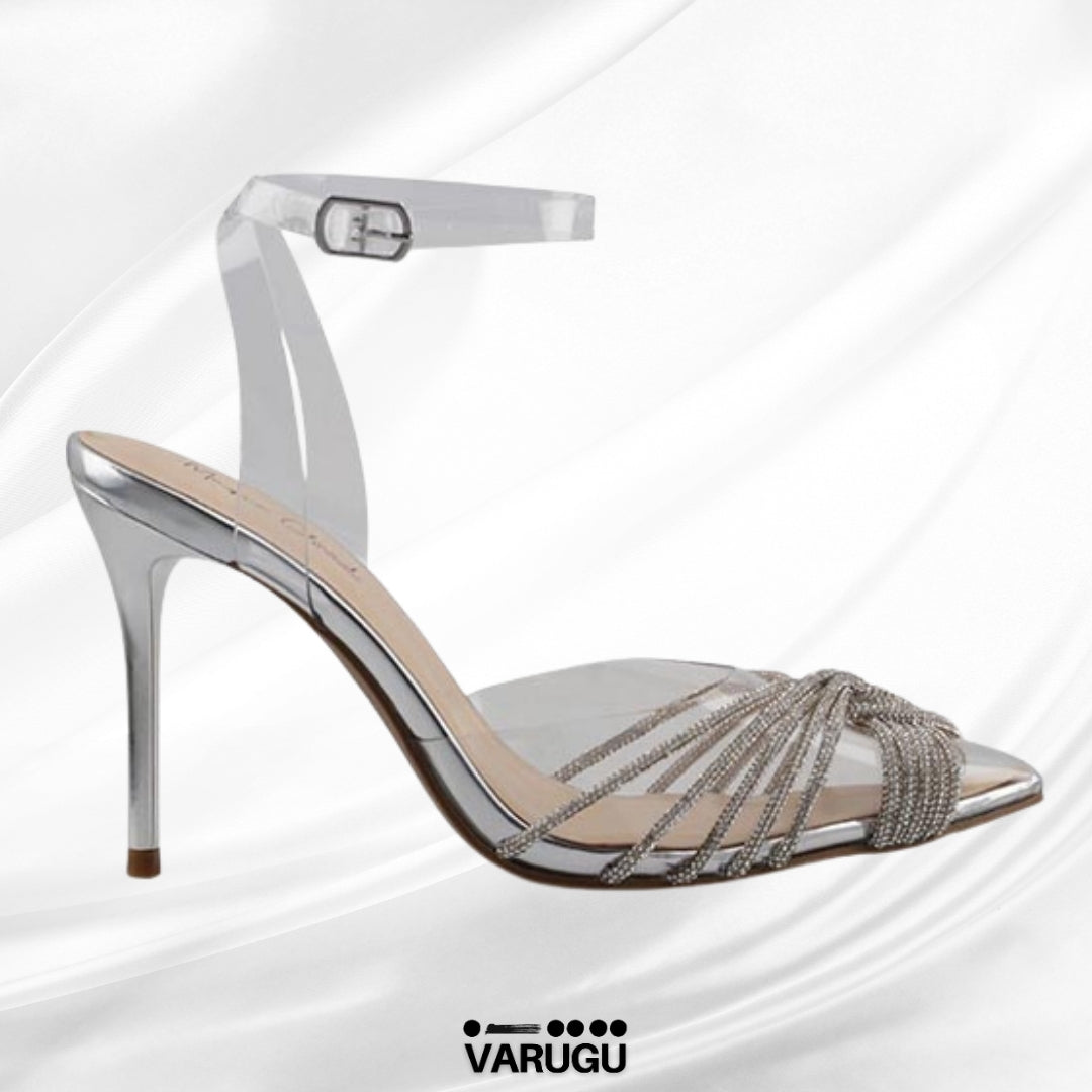 Zapatillas plata con transparencia