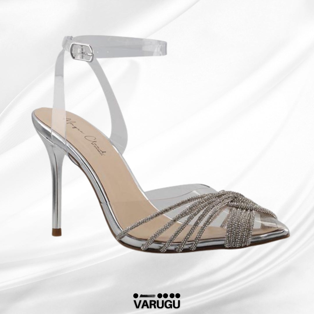 Zapatillas plata con transparencia