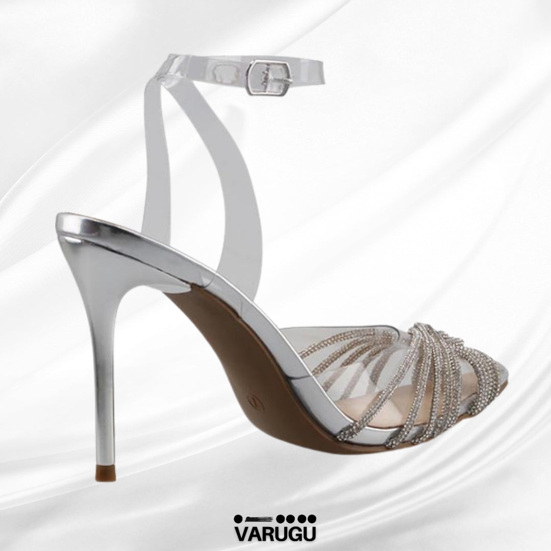 Zapatillas plata con transparencia