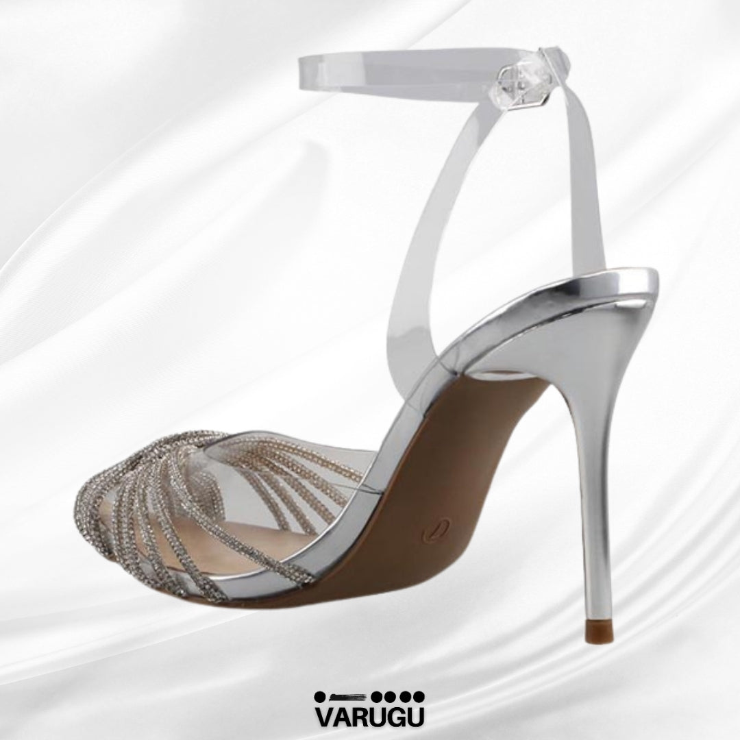 Zapatillas plata con transparencia