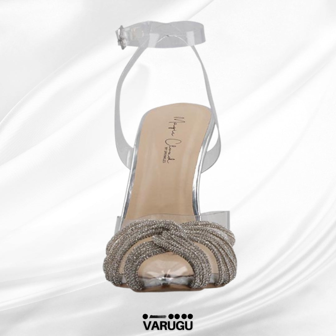 Zapatillas plata con transparencia