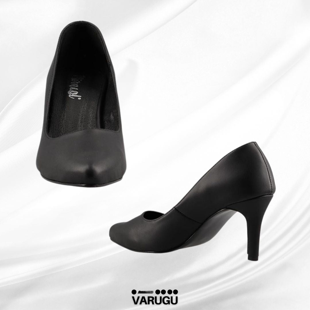 Tacones bajos color negro bonitos