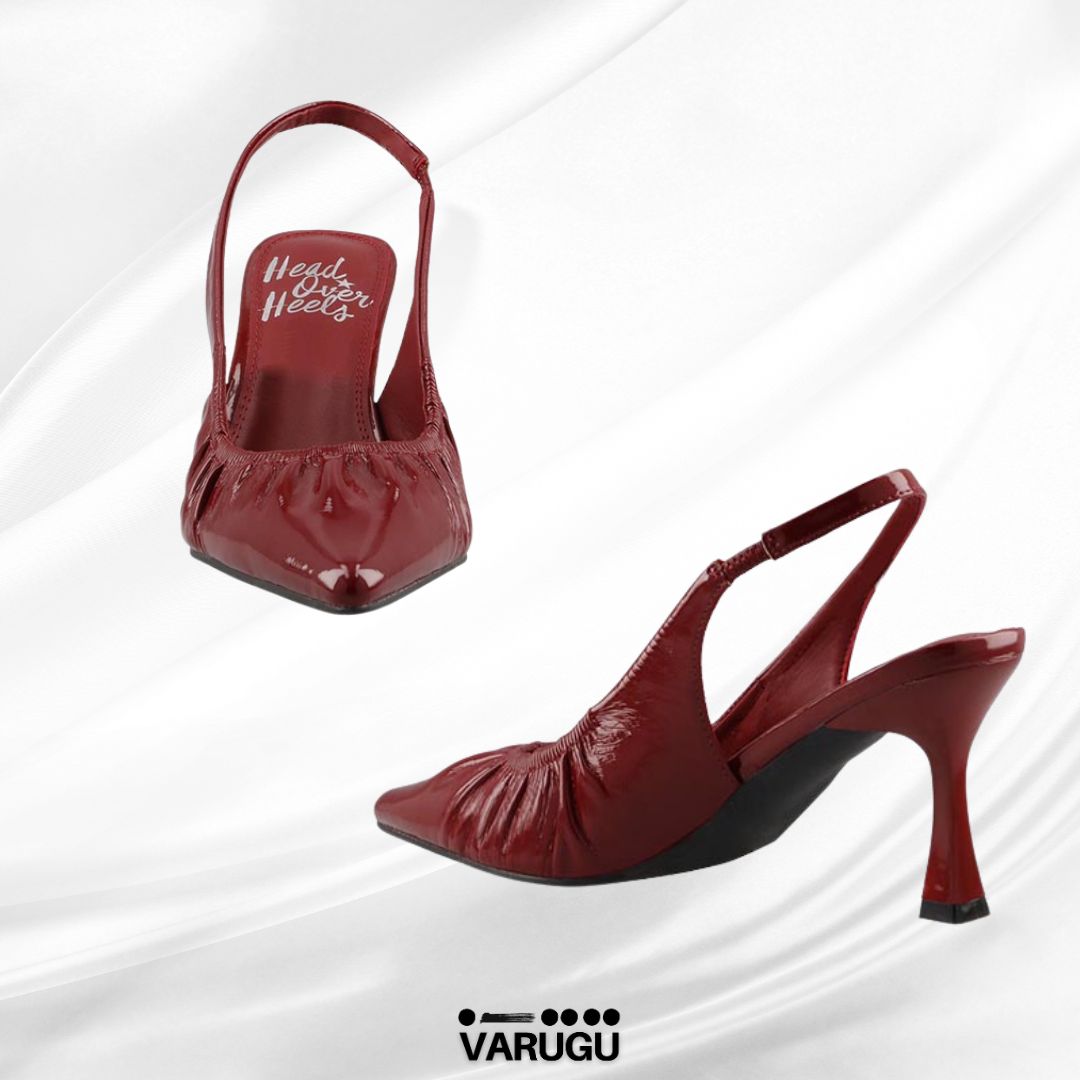 Zapatilla roja con punta