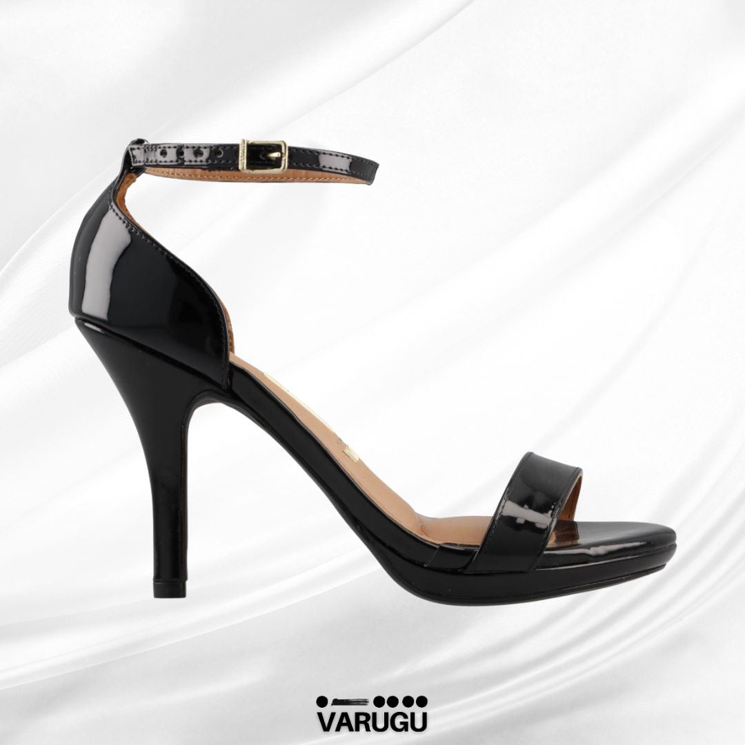 Zapatillas negras con pulsera plantilla acolchonada