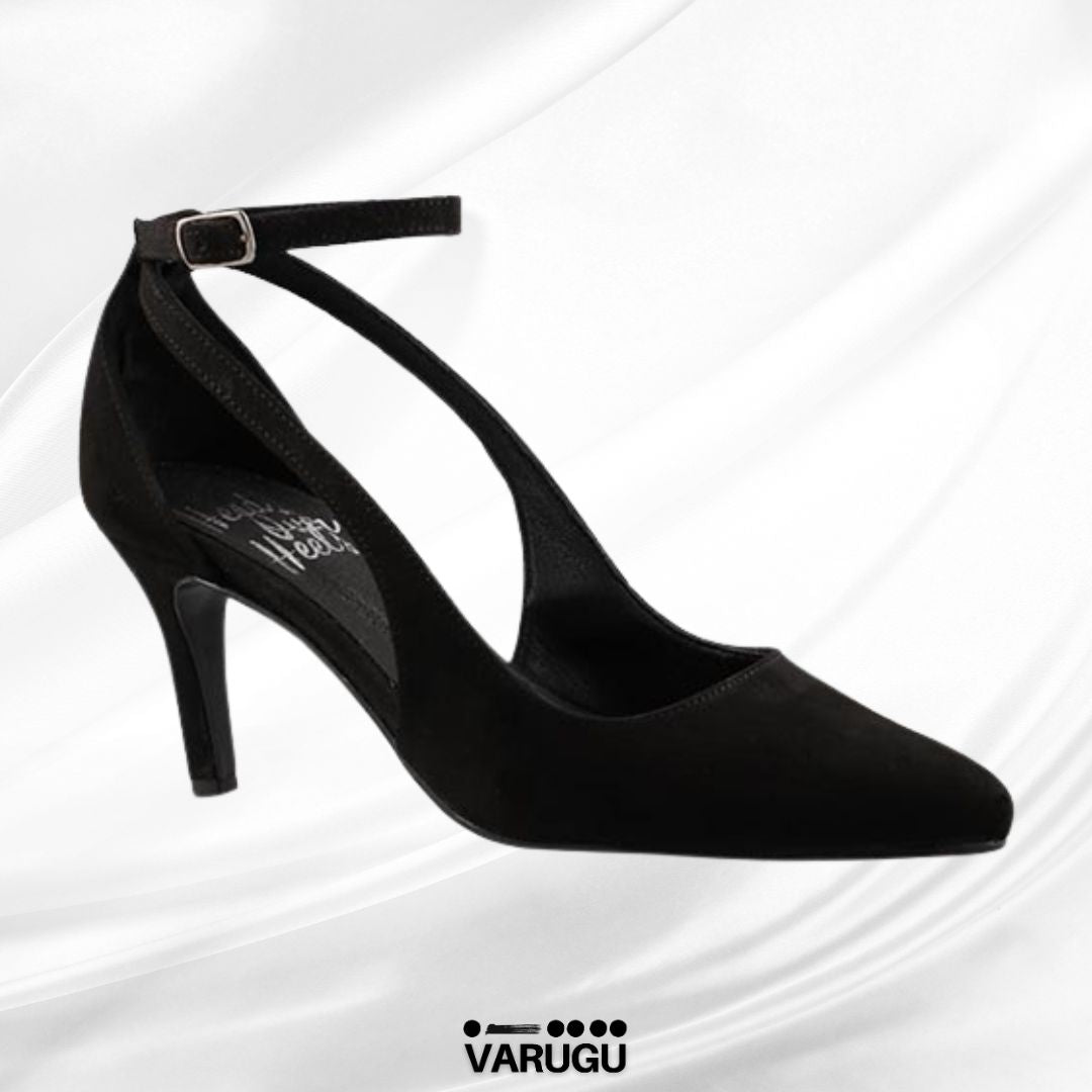 Zapatillas abiertas de punta color negro
