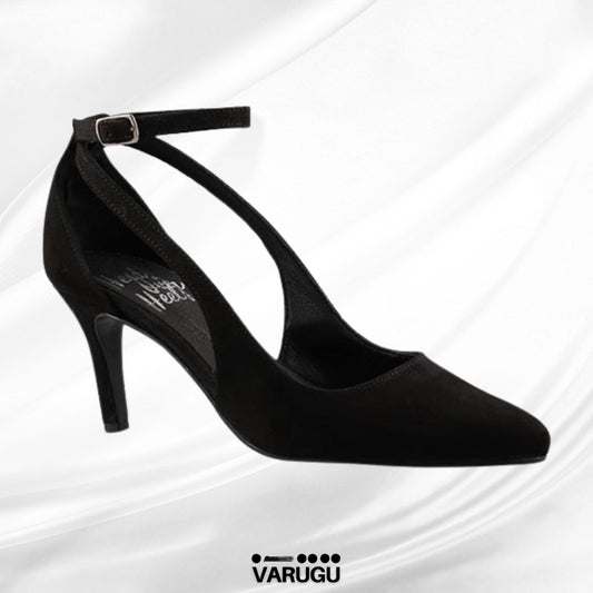 Zapatillas abiertas de punta color negro