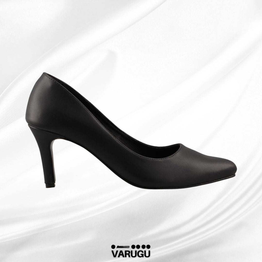 Tacones bajos color negro bonitos