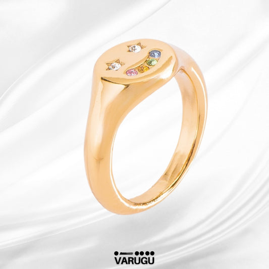 Anillo oro con carita - Paris Hilton