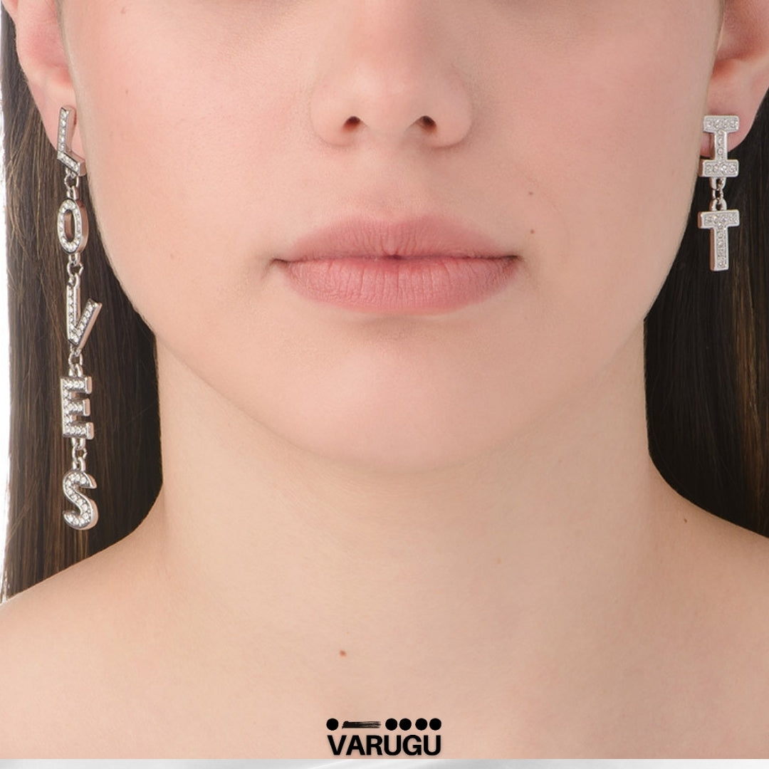 Aretes loves plateados - Paris Hilton