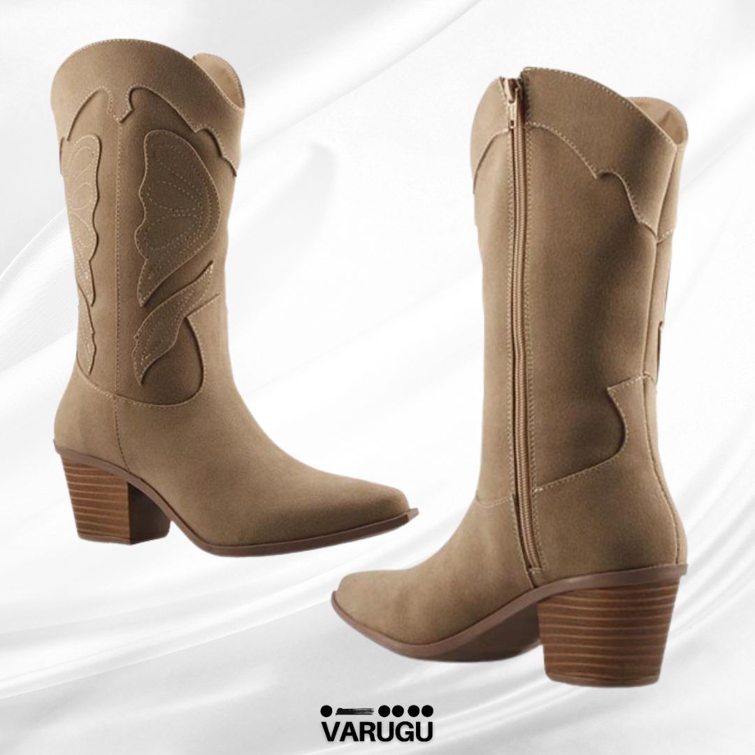 Botines camel con tacón cómodo
