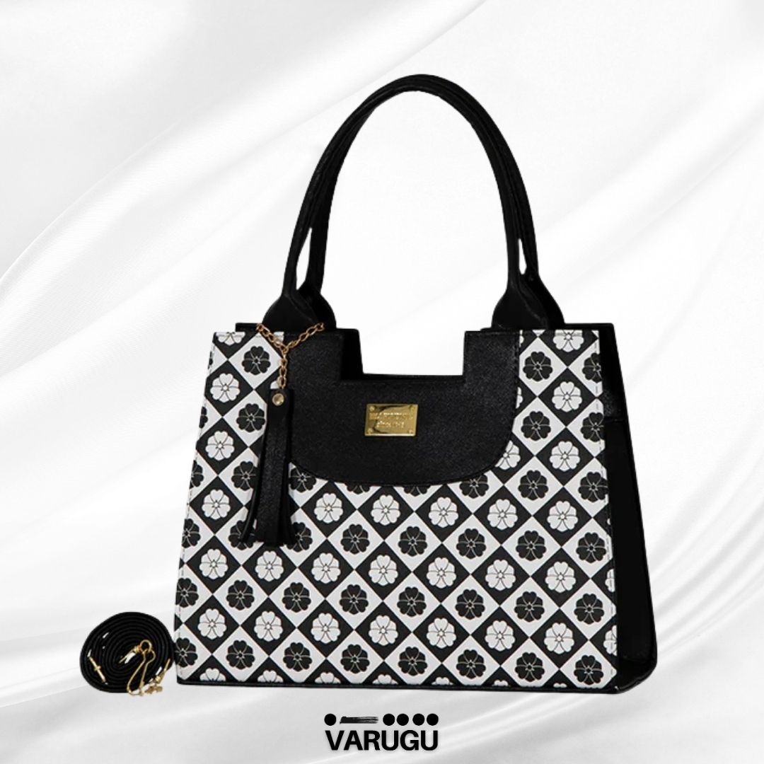Bolsas con asa gruesa y patrón de flores