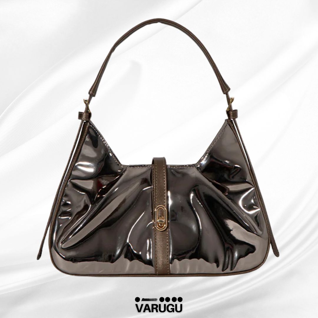 Bolsa gris plomo brillante