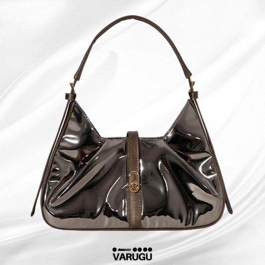 Bolsa gris plomo brillante