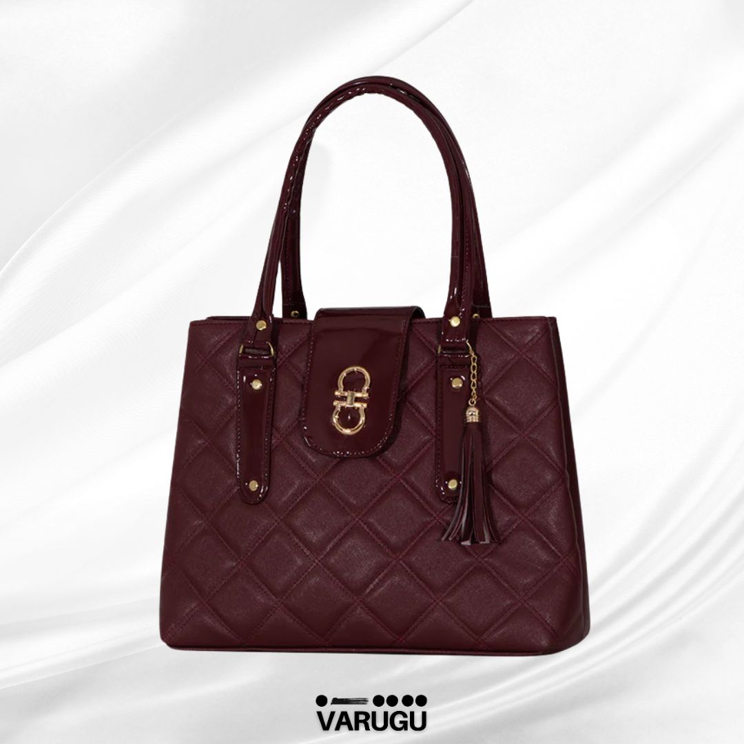Bolsa vino con detalles metálicos