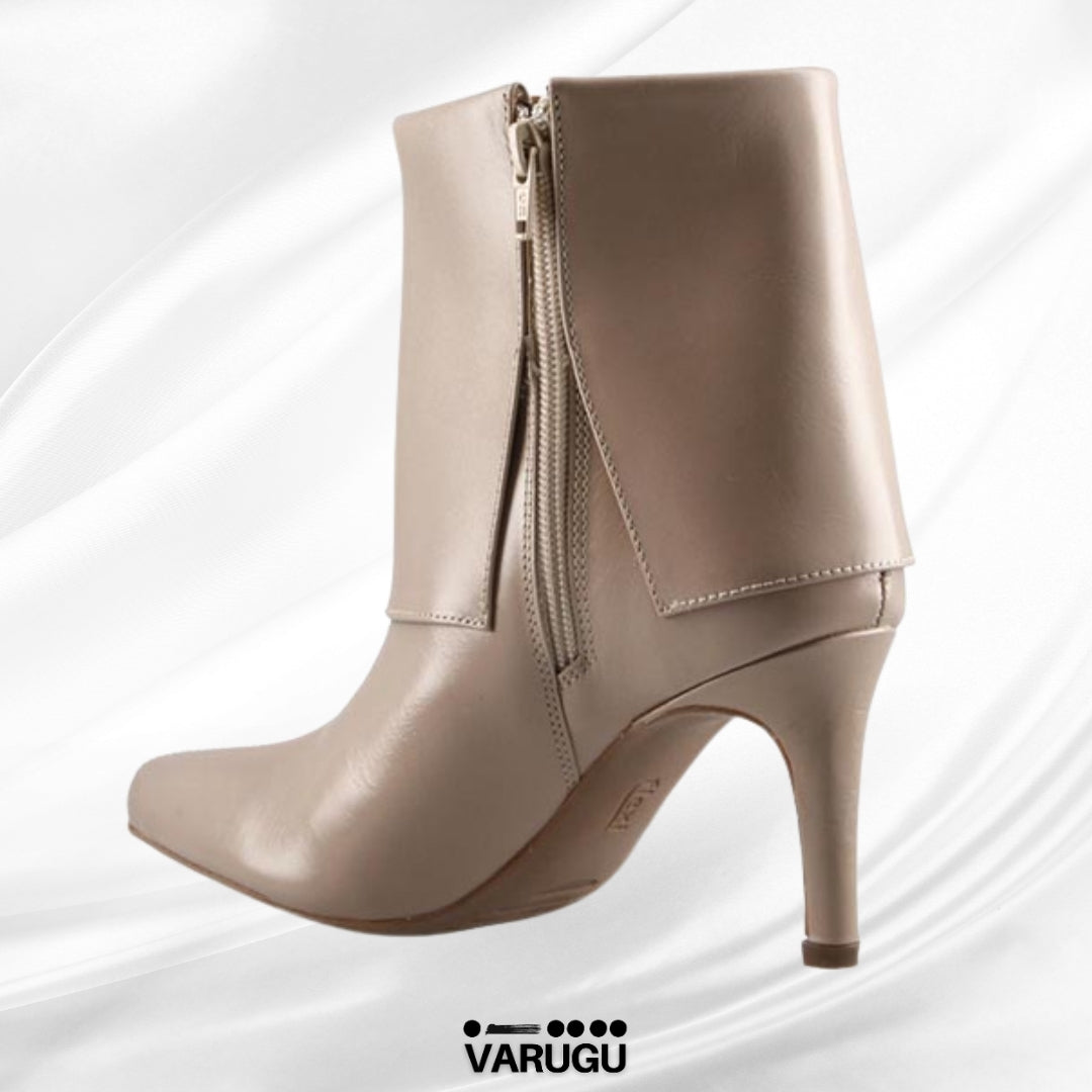 Botines de piel Flexi beige de mujer
