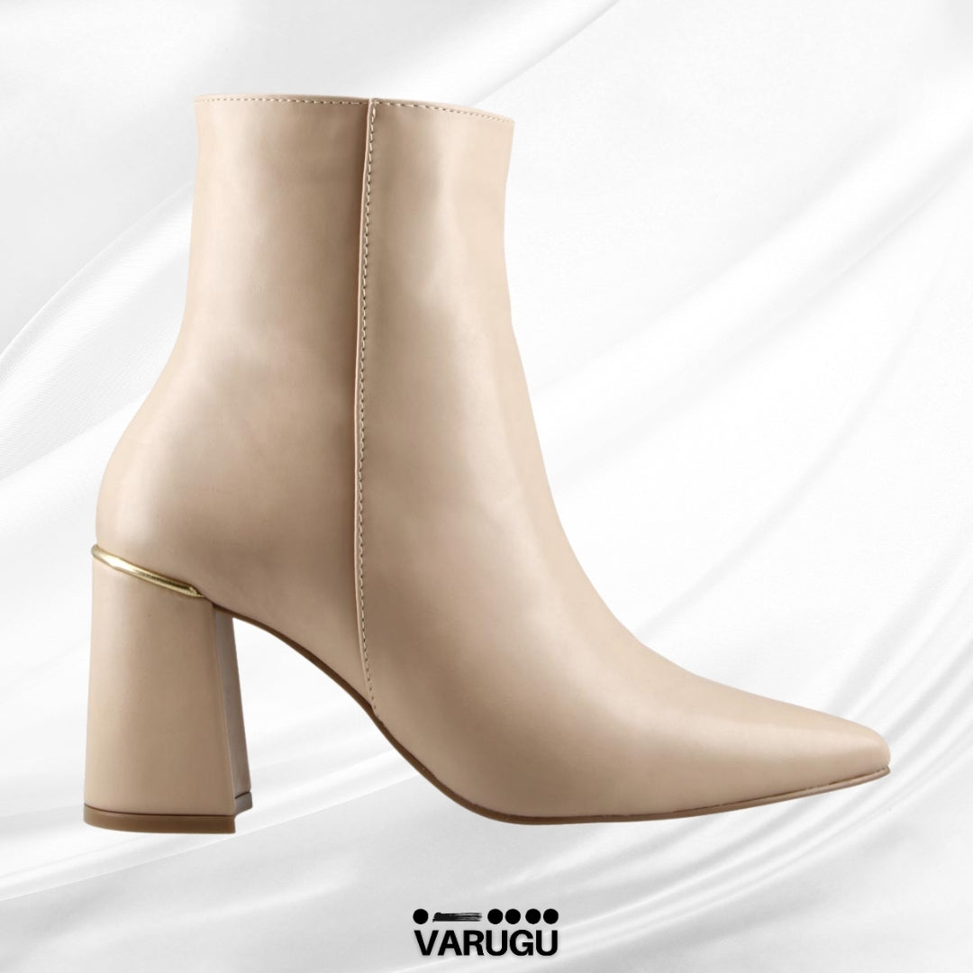 Botines beige neutro de dama