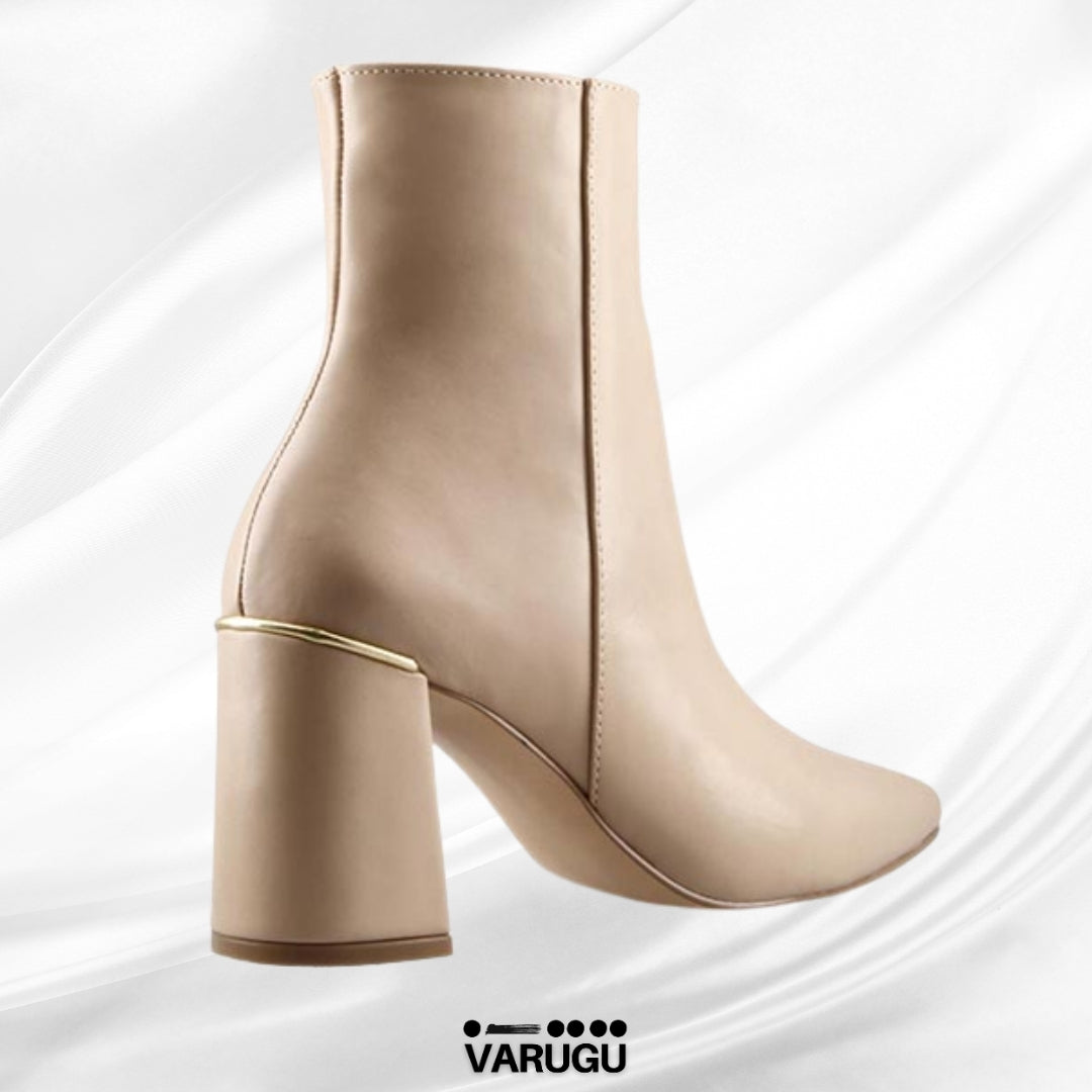 Botines beige neutro de dama