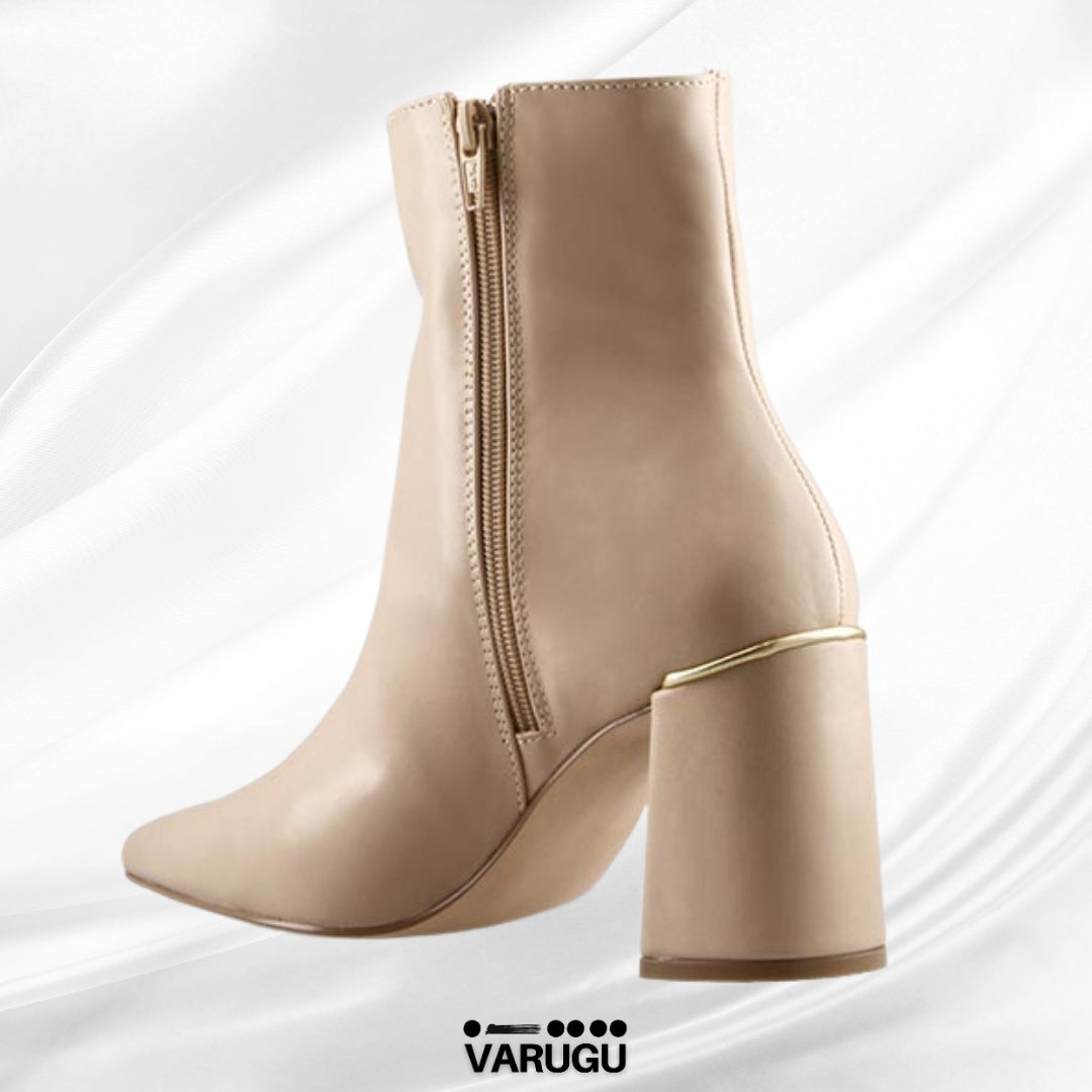 Botines beige neutro de dama