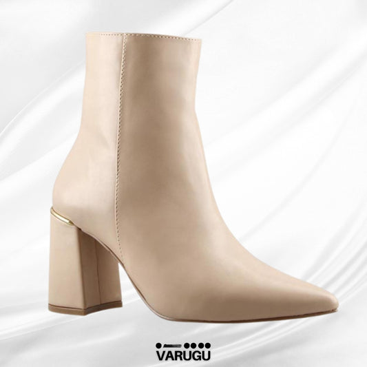 Botines beige neutro de dama