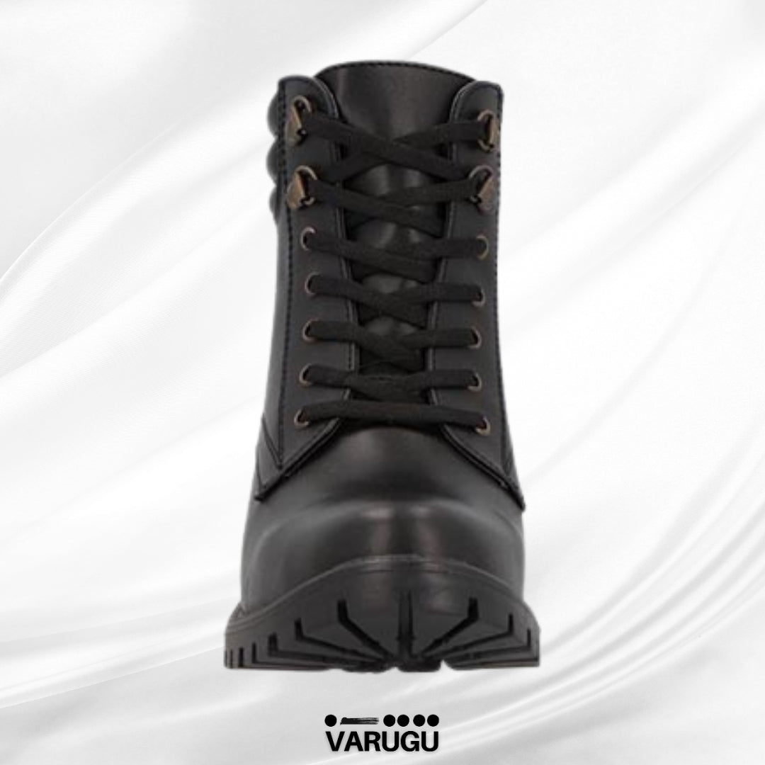 Botines de dama con agujetas color negro