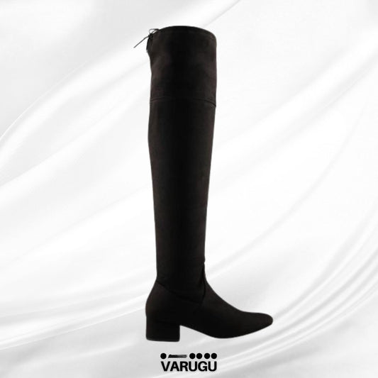 Botas negras largas de piso negras de mujer