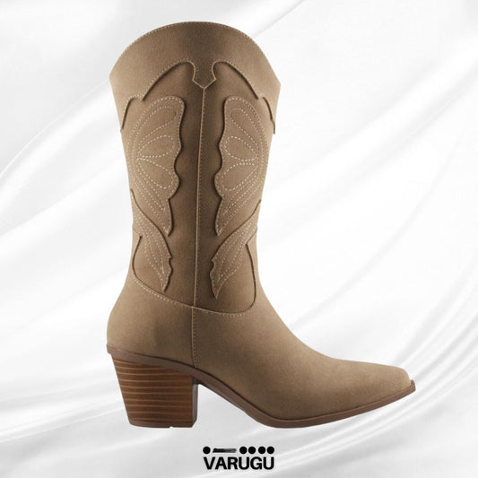 Botines camel con tacón cómodo