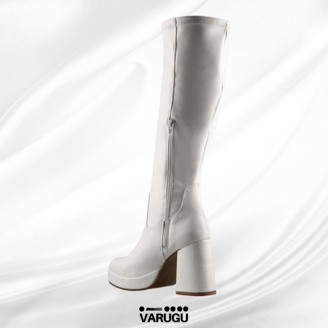 Botas largas blancas para mujer