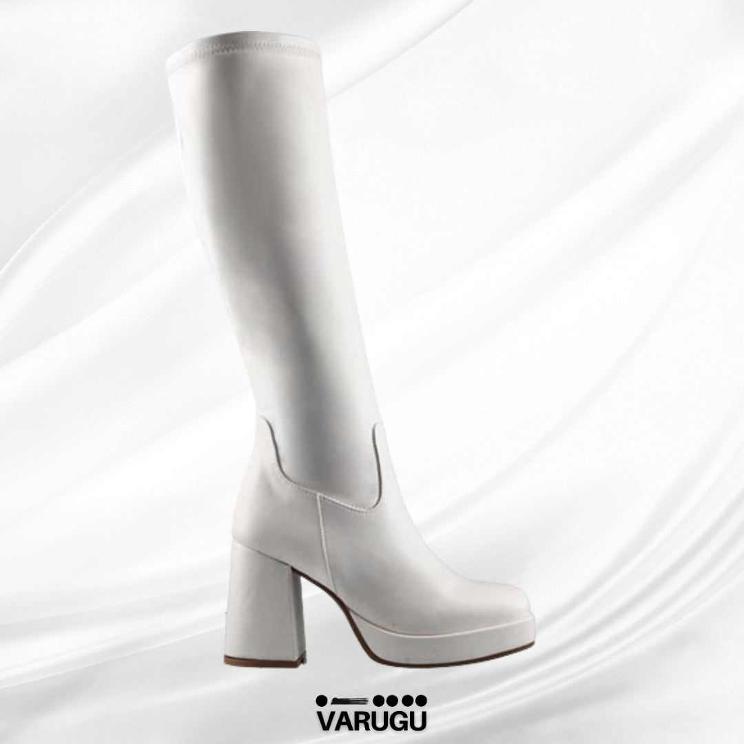 Botas largas blancas para mujer