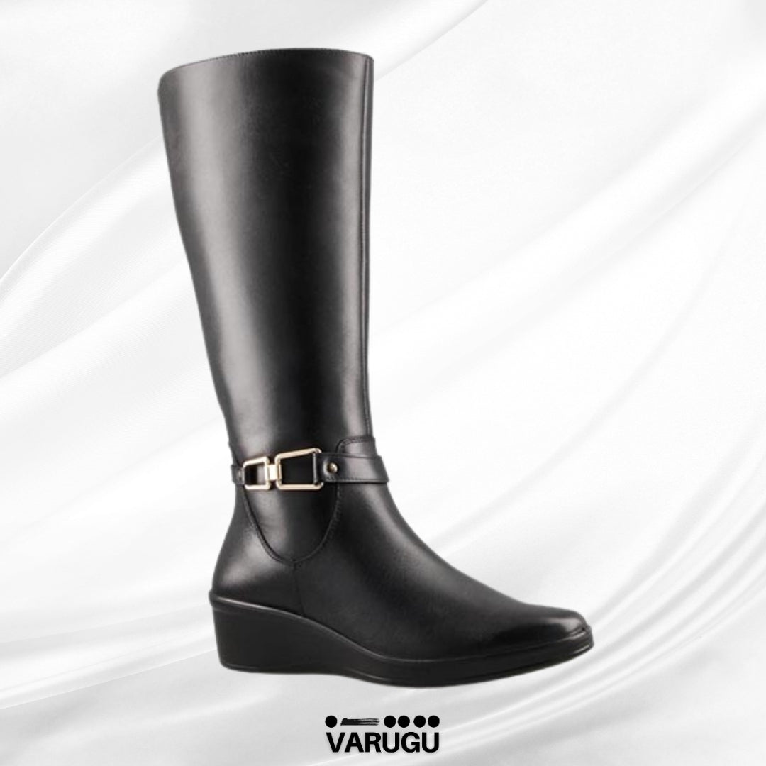 Botas de flexi color negro de piel largas