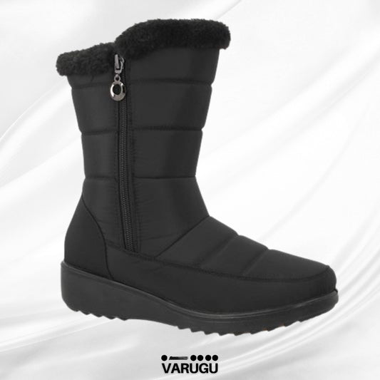Bota de piso con cierre color negras