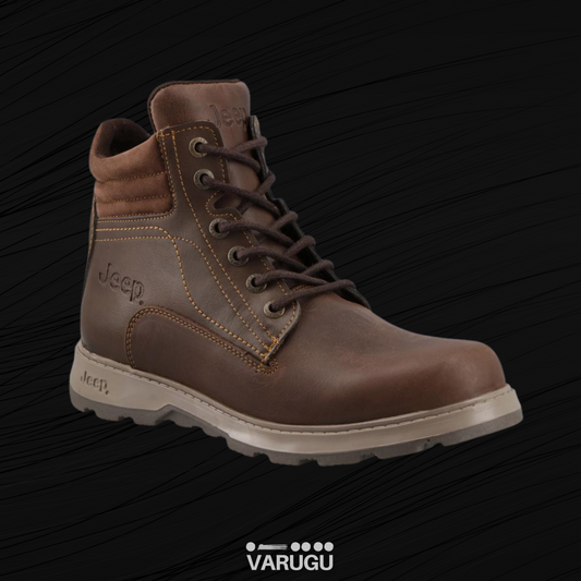 Botines jeep piel estilo militar resistentes