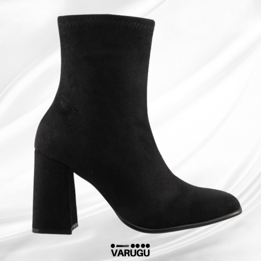Botines negros mujer tipo gamuza