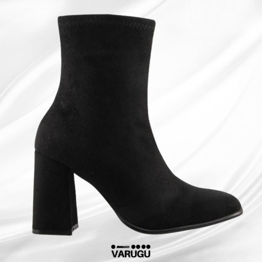 Botines negros mujer tipo gamuza