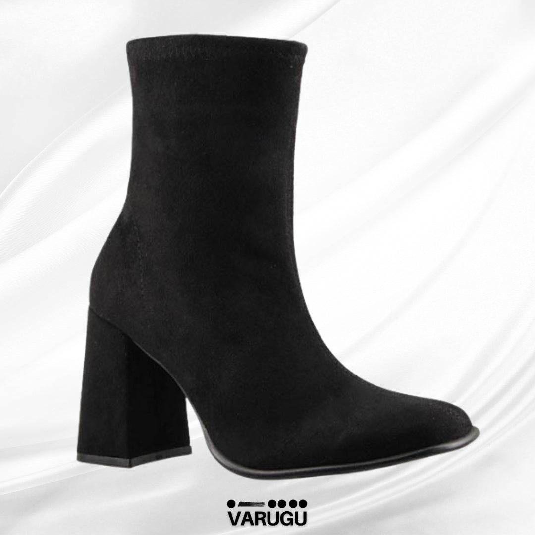 Botines negros mujer tipo gamuza