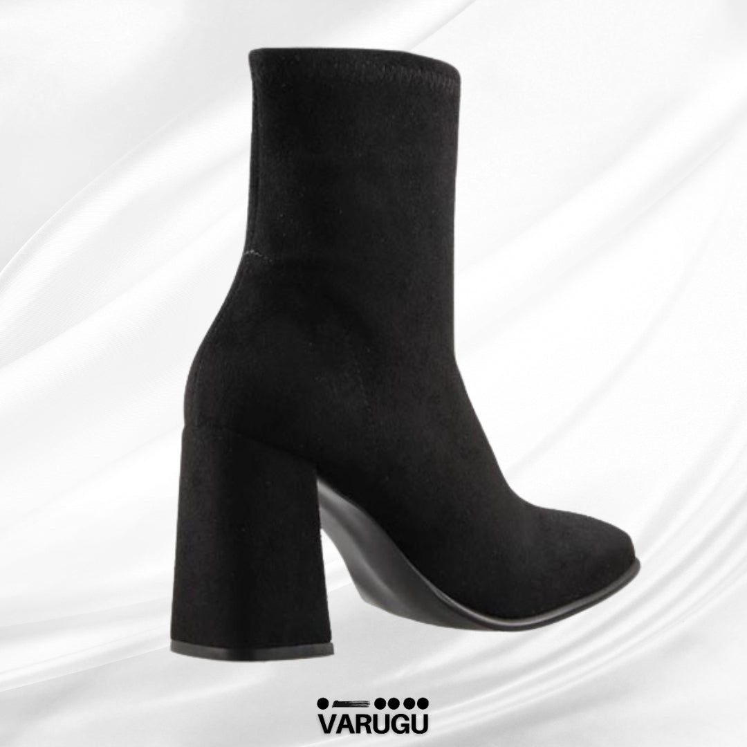 Botines negros mujer tipo gamuza