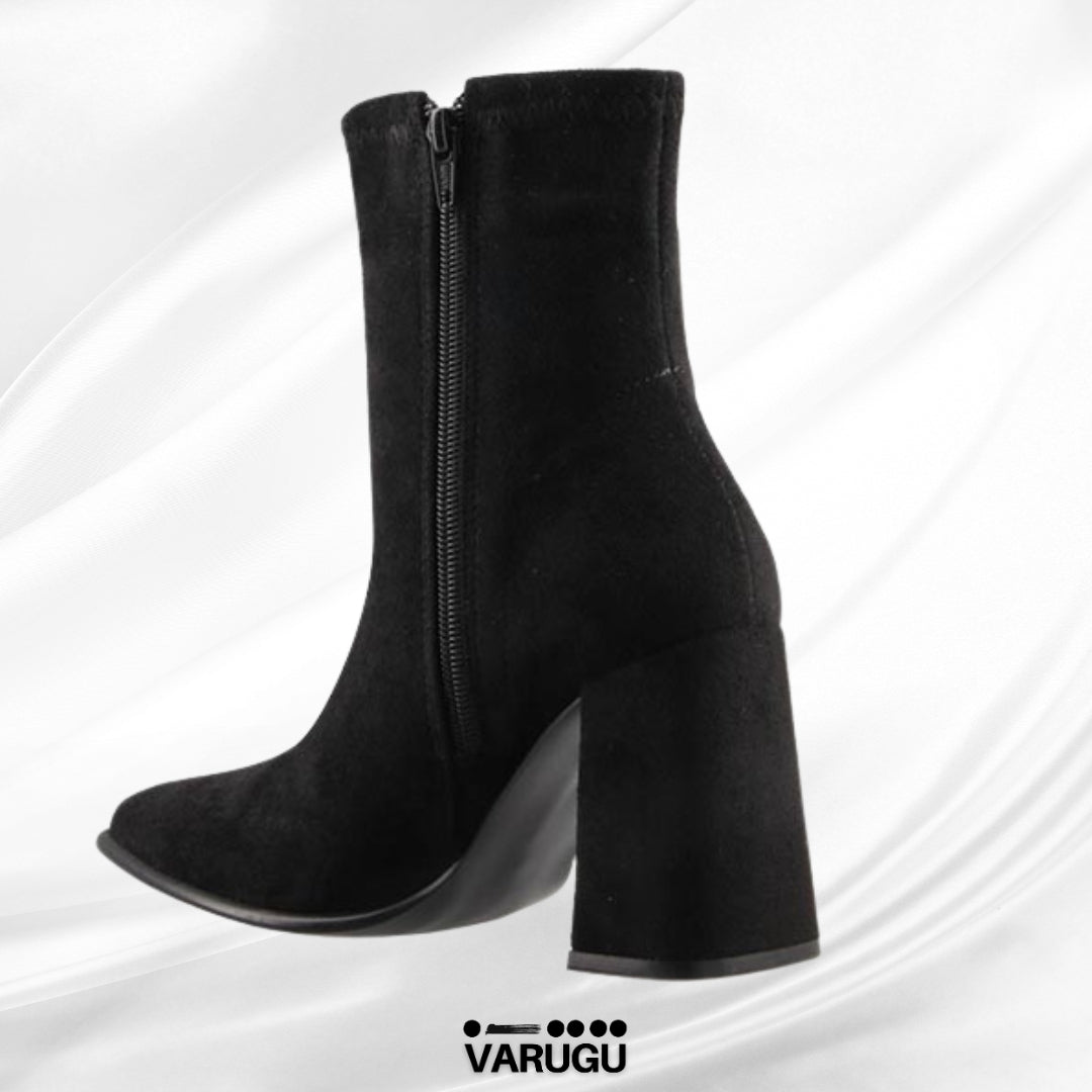 Botines negros mujer tipo gamuza