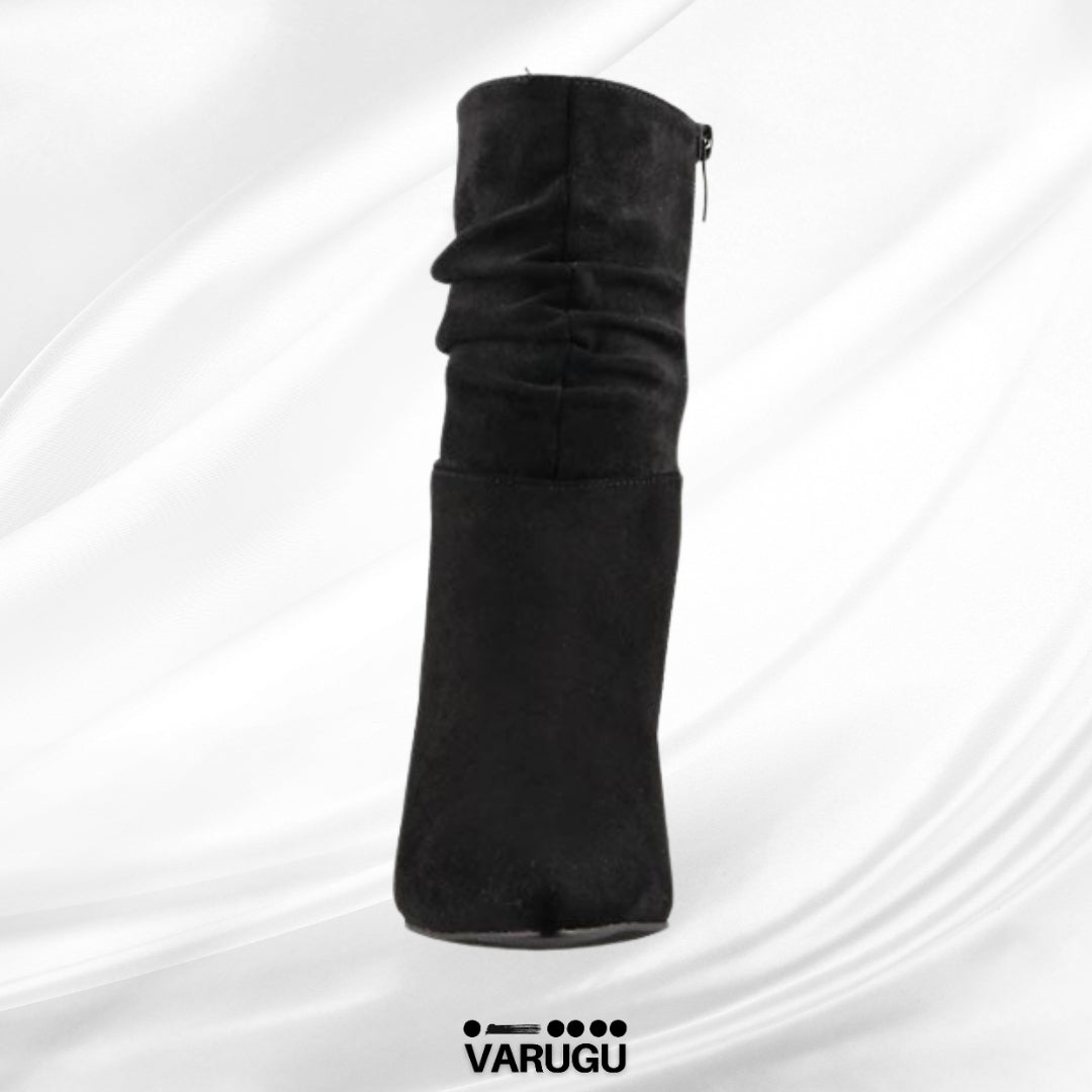 Botines negros para mujer con ondas superiores