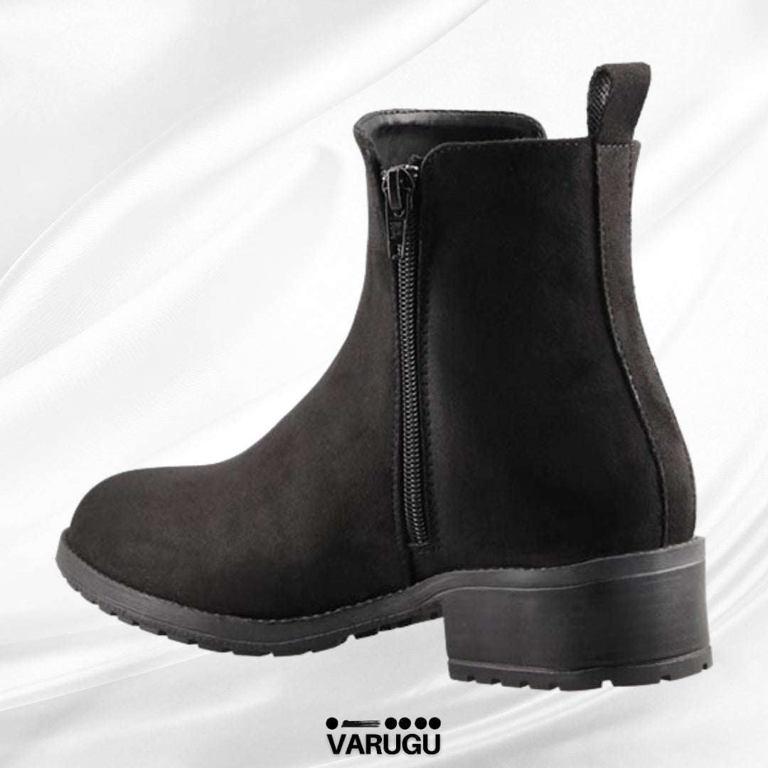 Botines con cierre negro circular de mujer