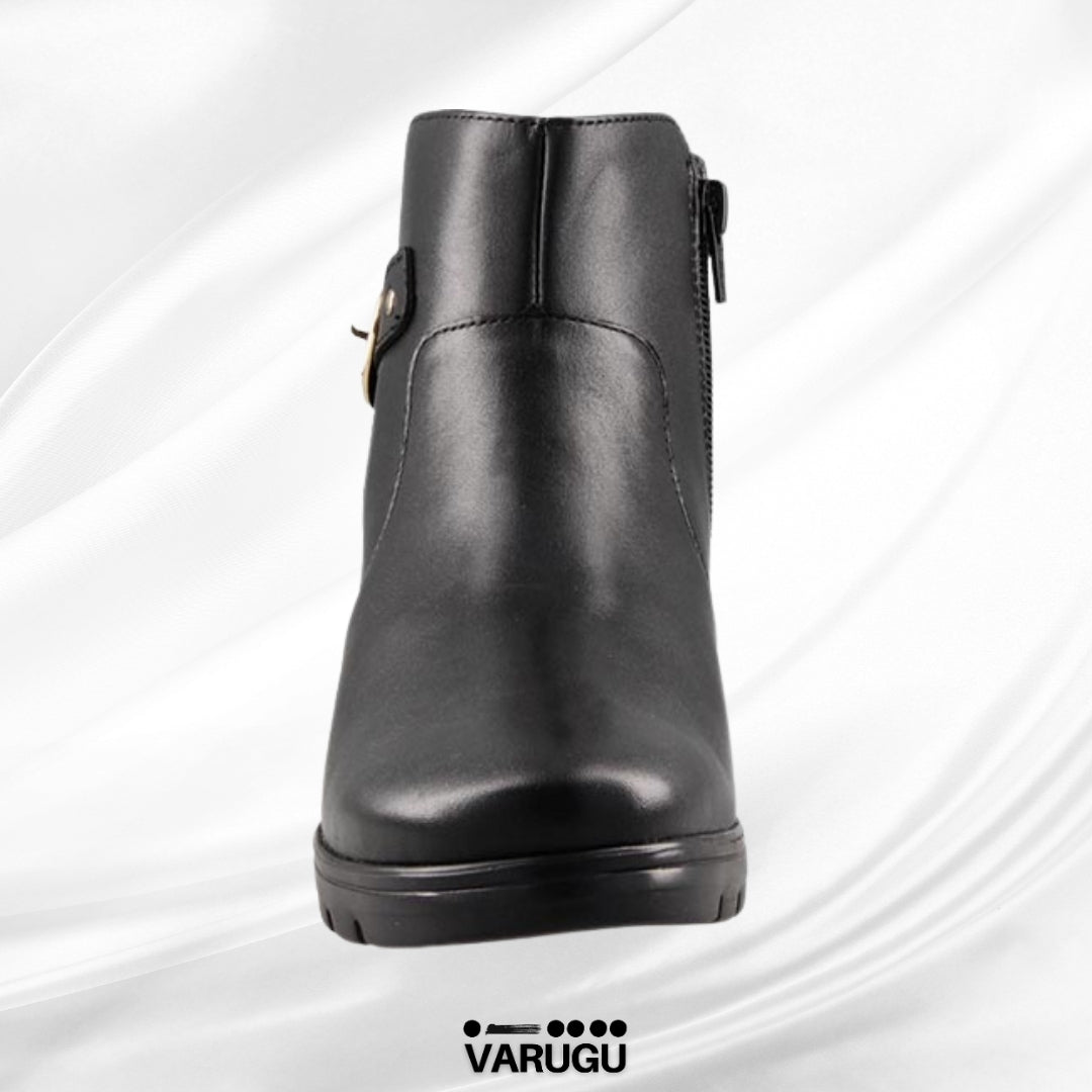 Botines Flexi de piel negros corridos de dama