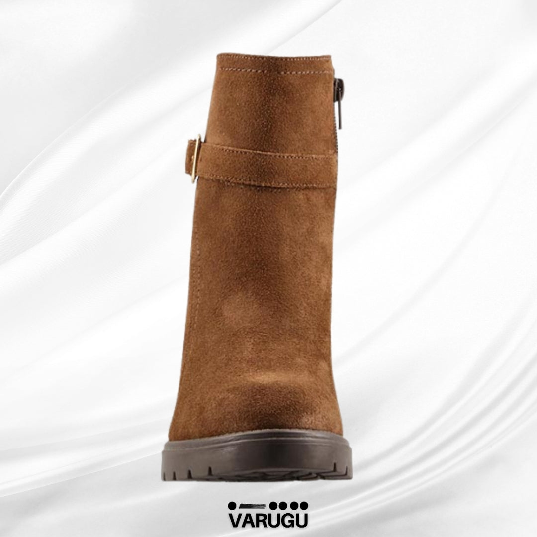 Botas Flexi café para mujer tacón grues