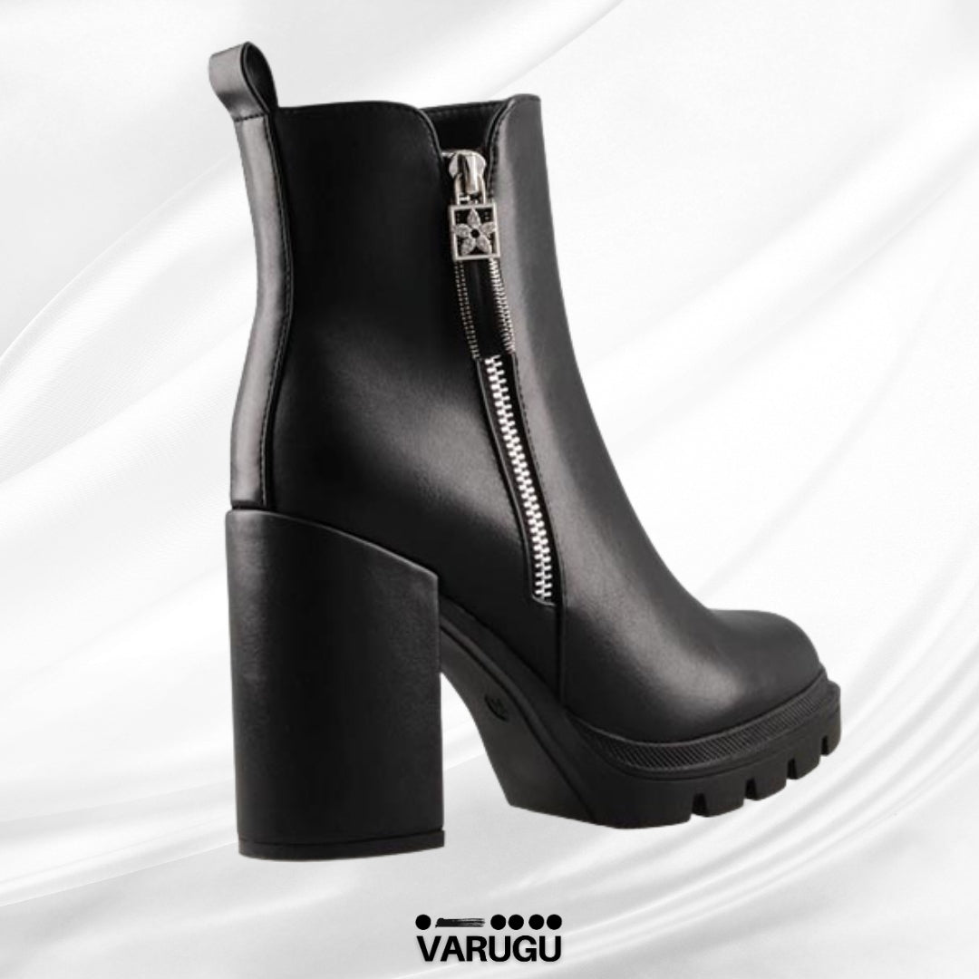 Botines negros con cierre estrella
