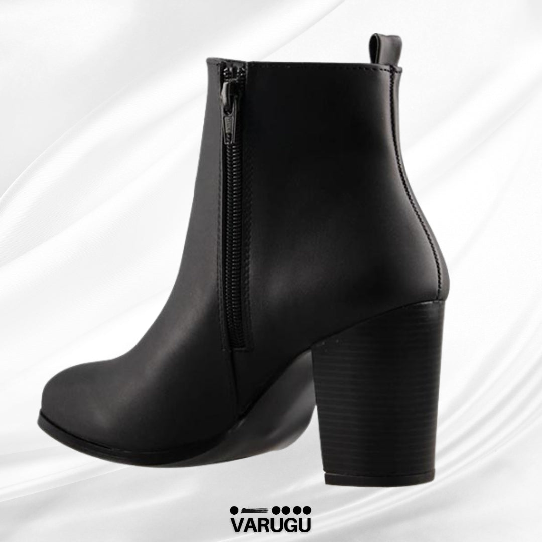 Botines color negro con cierre dama