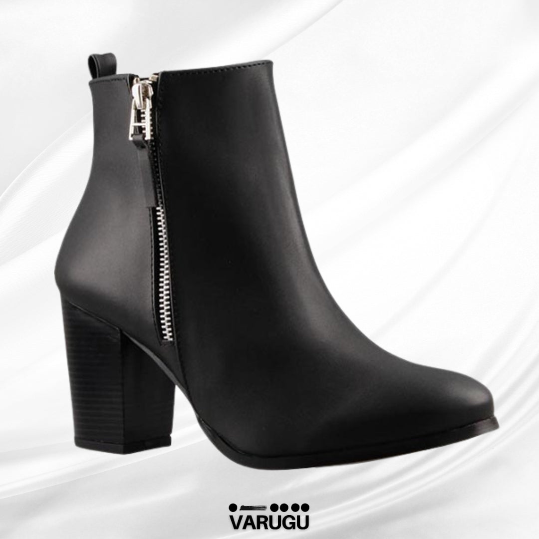 Botines color negro con cierre dama