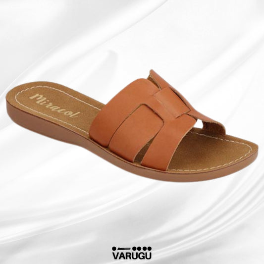Sandalias frescas y cómodas color camel