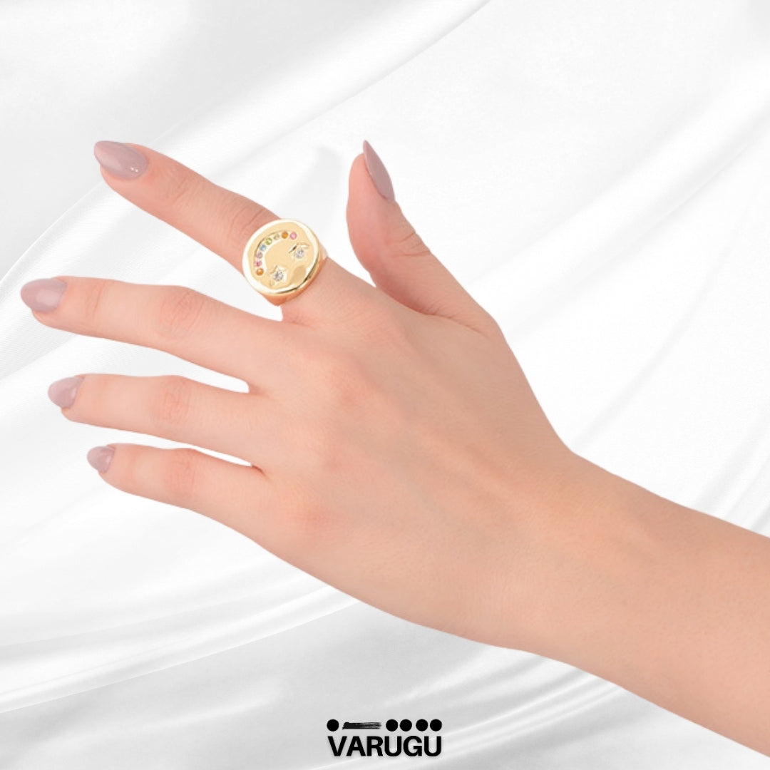 Anillo oro con carita - Paris Hilton