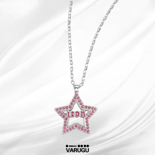 Collar plata con estrella rosa - Paris Hilton