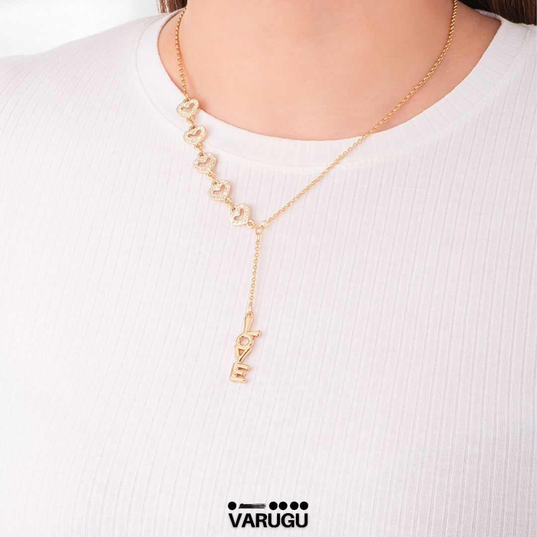 Collar largo love oro - Paris Hilton