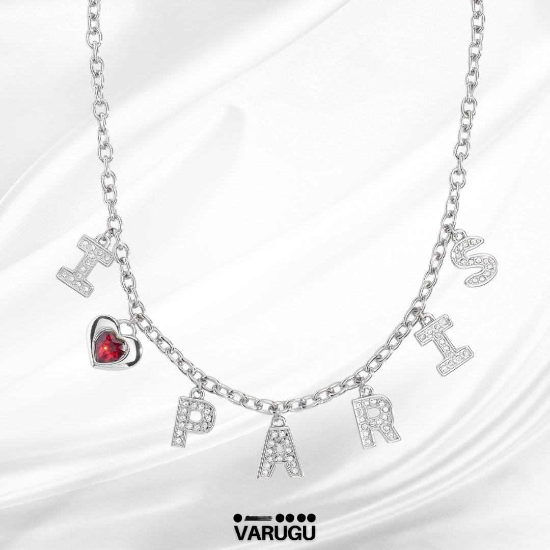 Collar con dije y piedra cristal roja - Paris Hilton