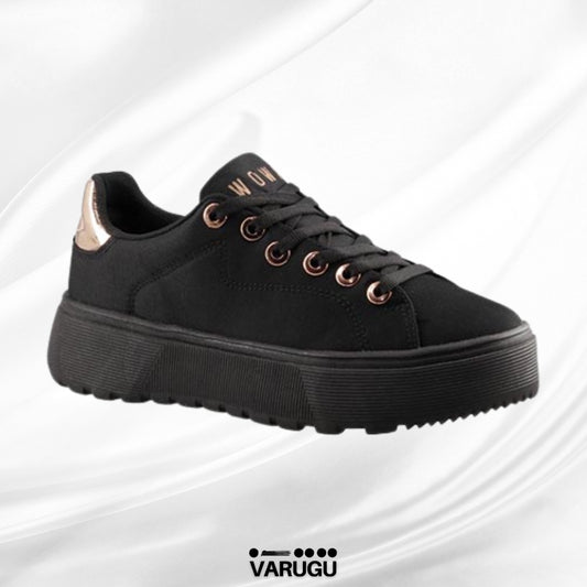 Tenis negros elegantes para dama WOWA
