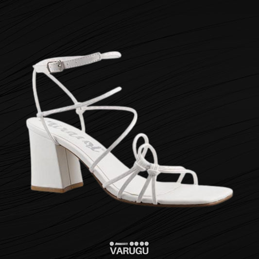 Zapatillas blancas de tiras para mujer